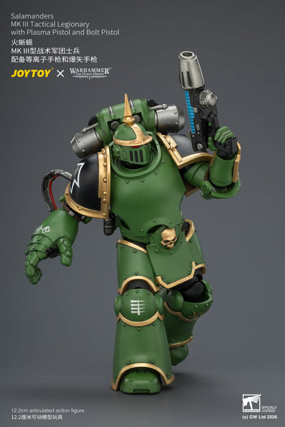 (15/7) Salamanders MK III Tactical Legionary & MKVI Tactical Legionary - "The Horus Heresy" Warhammer 40k 1/18 Action Figure By JOYTOY