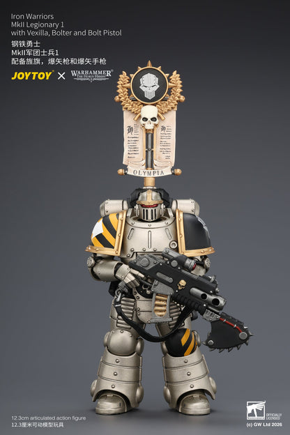 (20/6 CUTOFF) Iron Warriors Mkll Tactical Sergeant & Legionary - Primarch-Warhammer 40k 1/18 Action Figure By JOYTOY