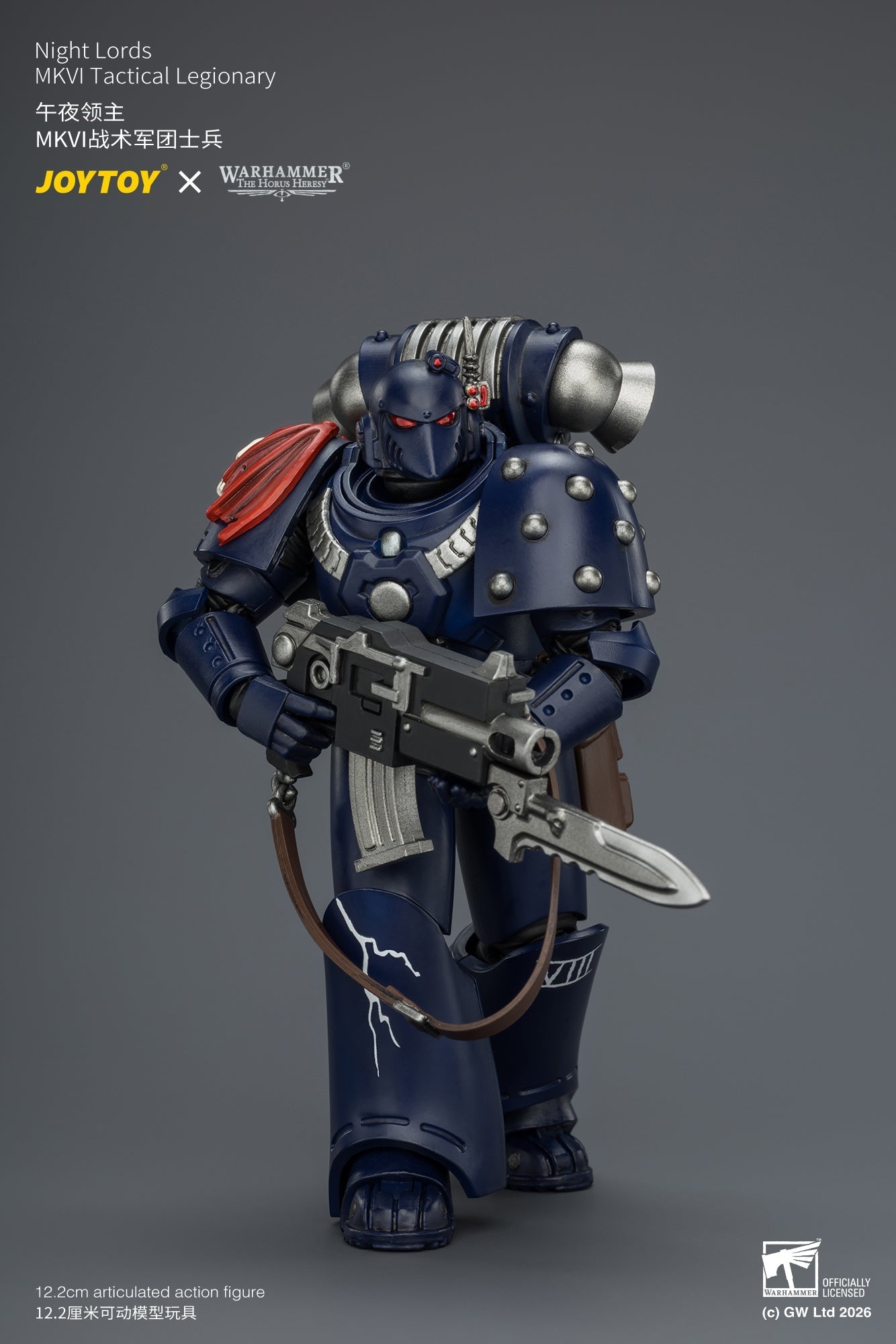 (30/6)Night Lords MKVI Tactical Legionary & MK III Tactical Legionary - "The Horus Heresy" Primarch-Warhammer 40k 1/18 Action Figure By JOYTOY