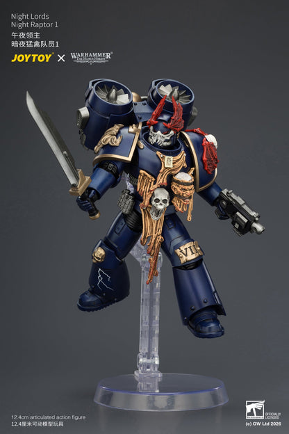 (25/8) Night Lords Night Raptors - "The Horus Heresy" Primarch-Warhammer 30k 1/18 Action Figure By JOYTOY