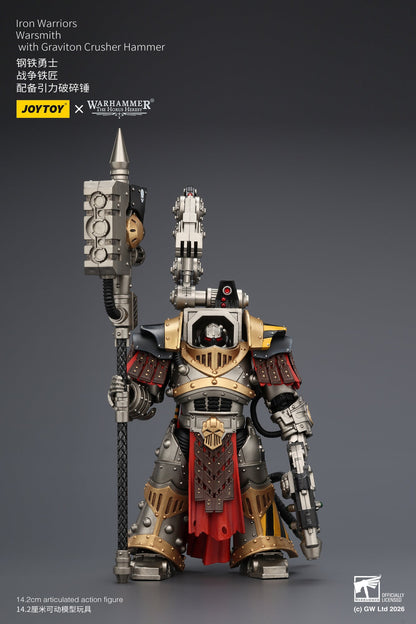 (10/5)Iron Warriors Legion Praevian with Bolt Pistol & Warsmithwith  Graviton Crusher Hammer- "The Horus Heresy” 1/18 Action Figure By JOYTOY