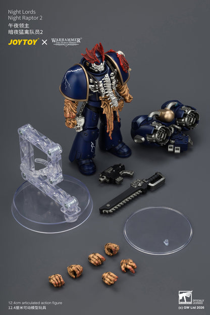 (25/8) Night Lords Night Raptors - "The Horus Heresy" Primarch-Warhammer 30k 1/18 Action Figure By JOYTOY