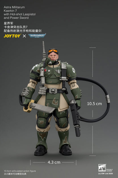 (30/8) Astra Militarum Kasrkin Squad - Warhammer 40K 1/18 Action Figure By JOYTOY