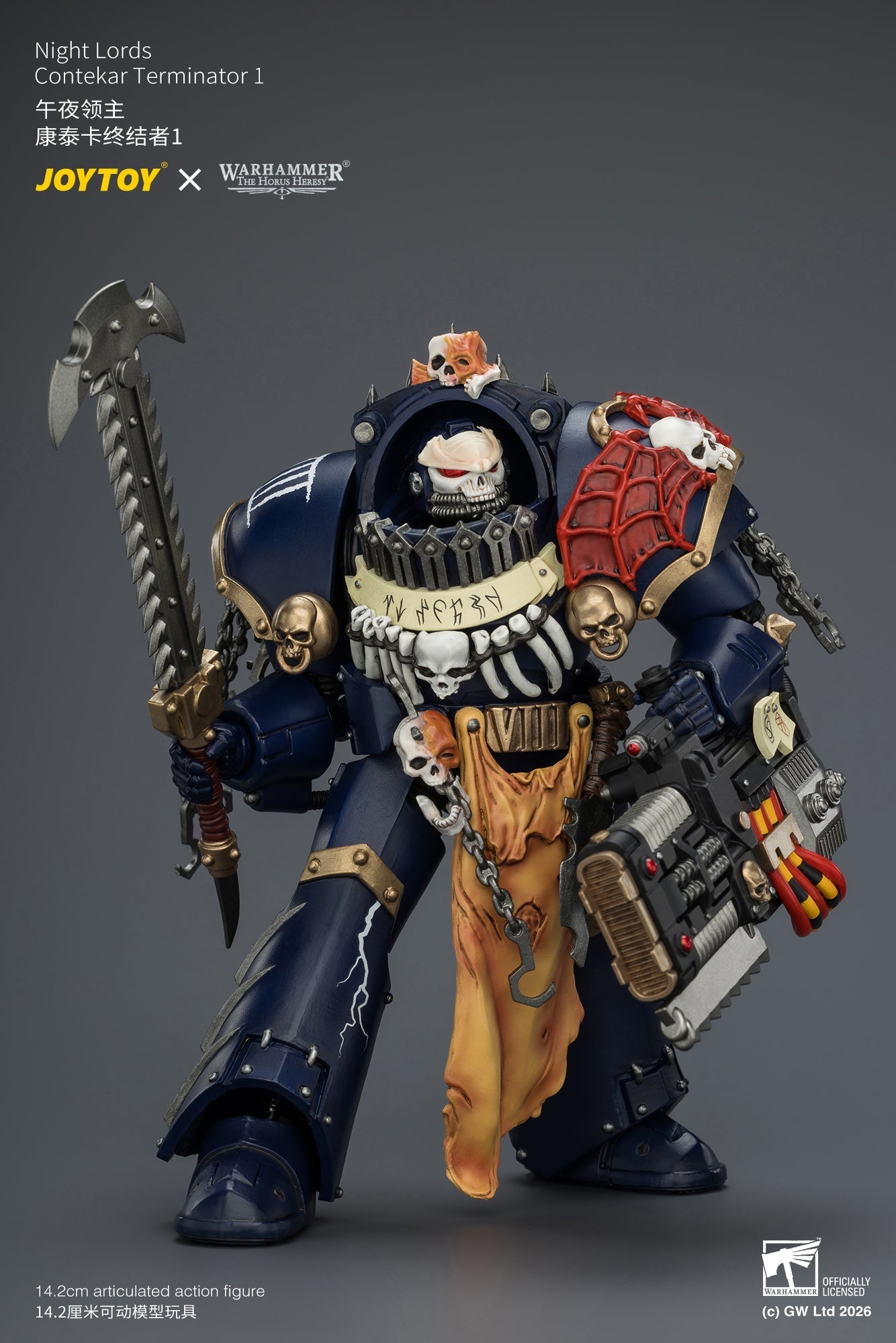 (30/6)Night Lords Contekar Terminator Dissident & Contekar Terminator - "The Horus Heresy" Primarch-Warhammer 40k 1/18 Action Figure By JOYTOY