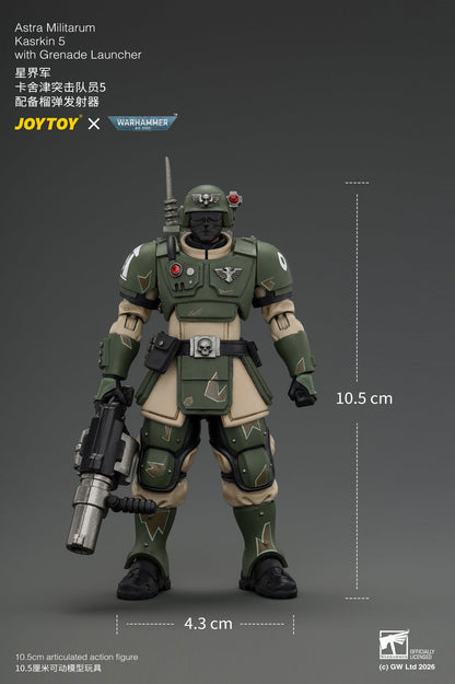 (30/8) Astra Militarum Kasrkin Squad - Warhammer 40K 1/18 Action Figure By JOYTOY
