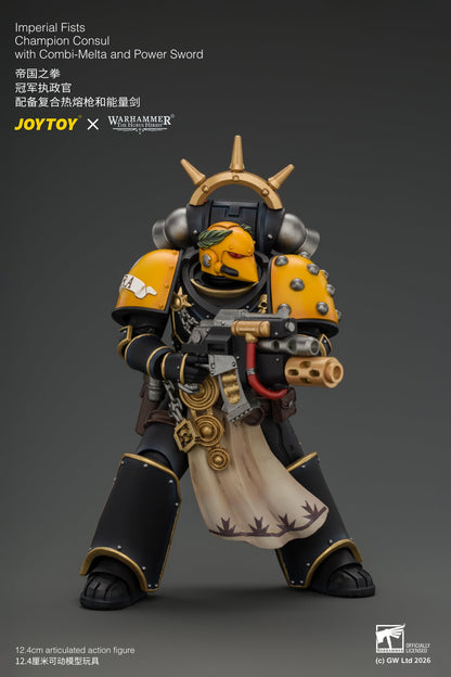 (18/9) Imperial Fists Champion Consul with Combi-Melta and Power Sword - Warhammer "The Horus Heresy" 1/18 Action Figure By JOYTOY
