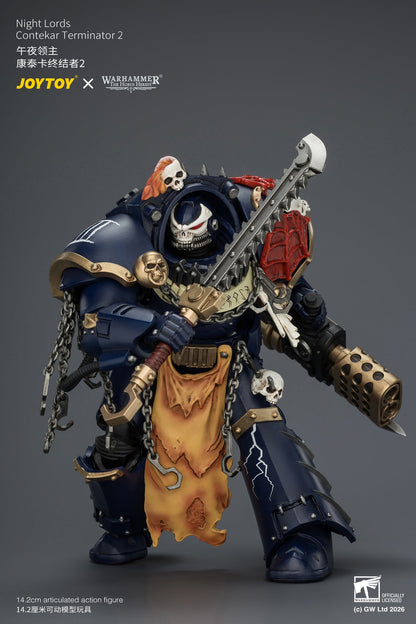 (30/6)Night Lords Contekar Terminator Dissident & Contekar Terminator - "The Horus Heresy" Primarch-Warhammer 40k 1/18 Action Figure By JOYTOY