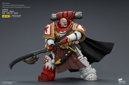 (20 MAR CUTOFF) White Scars Qin Xa & Hibou Khan &Contemptor Dreadnought-Warhammer 40k 1/18 Action Figure By JOYTOY