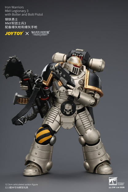 (20/6 CUTOFF) Iron Warriors Mkll Tactical Sergeant & Legionary - Primarch-Warhammer 40k 1/18 Action Figure By JOYTOY