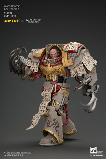 (29/10/2026) Word Bearers Kor Phaeron with Patriarch's Claws - "The Horus Heresy" Warhammer 1/18 Action Figure By JOYTOY