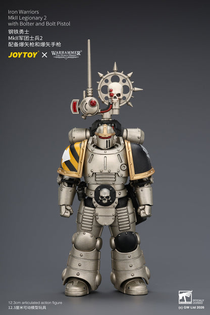 (20/6 CUTOFF) Iron Warriors Mkll Tactical Sergeant & Legionary - Primarch-Warhammer 40k 1/18 Action Figure By JOYTOY