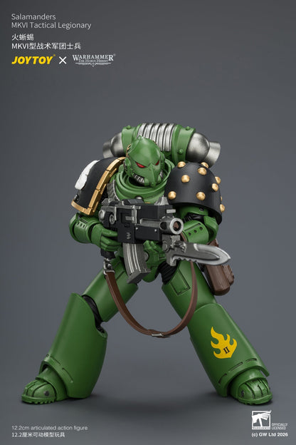 (15/7) Salamanders MK III Tactical Legionary & MKVI Tactical Legionary - "The Horus Heresy" Warhammer 40k 1/18 Action Figure By JOYTOY