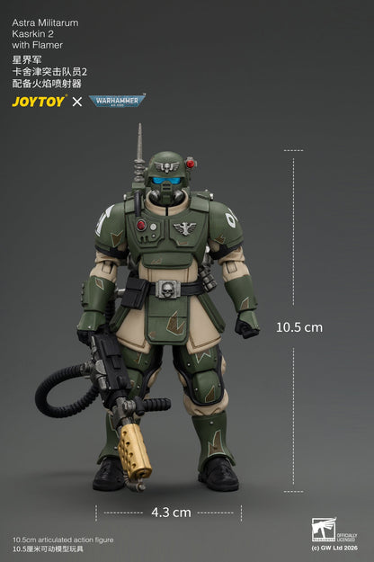 (30/8) Astra Militarum Kasrkin Squad - Warhammer 40K 1/18 Action Figure By JOYTOY