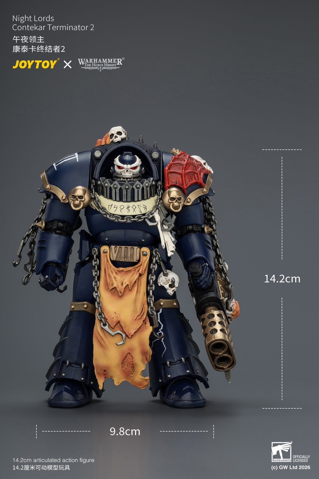(30/6)Night Lords Contekar Terminator Dissident & Contekar Terminator - "The Horus Heresy" Primarch-Warhammer 40k 1/18 Action Figure By JOYTOY