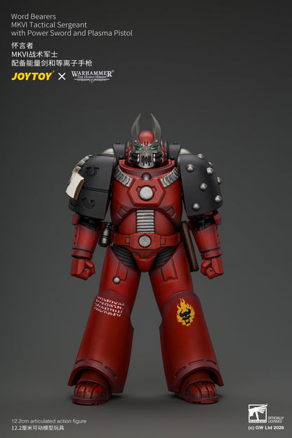 (5/10/2026)Word Bearers Erebus, the Dark Apostle & MkVI Tactical Sergeant - Warhammer "The Horus Heresy" 1/18 Action Figure By JOYTOY