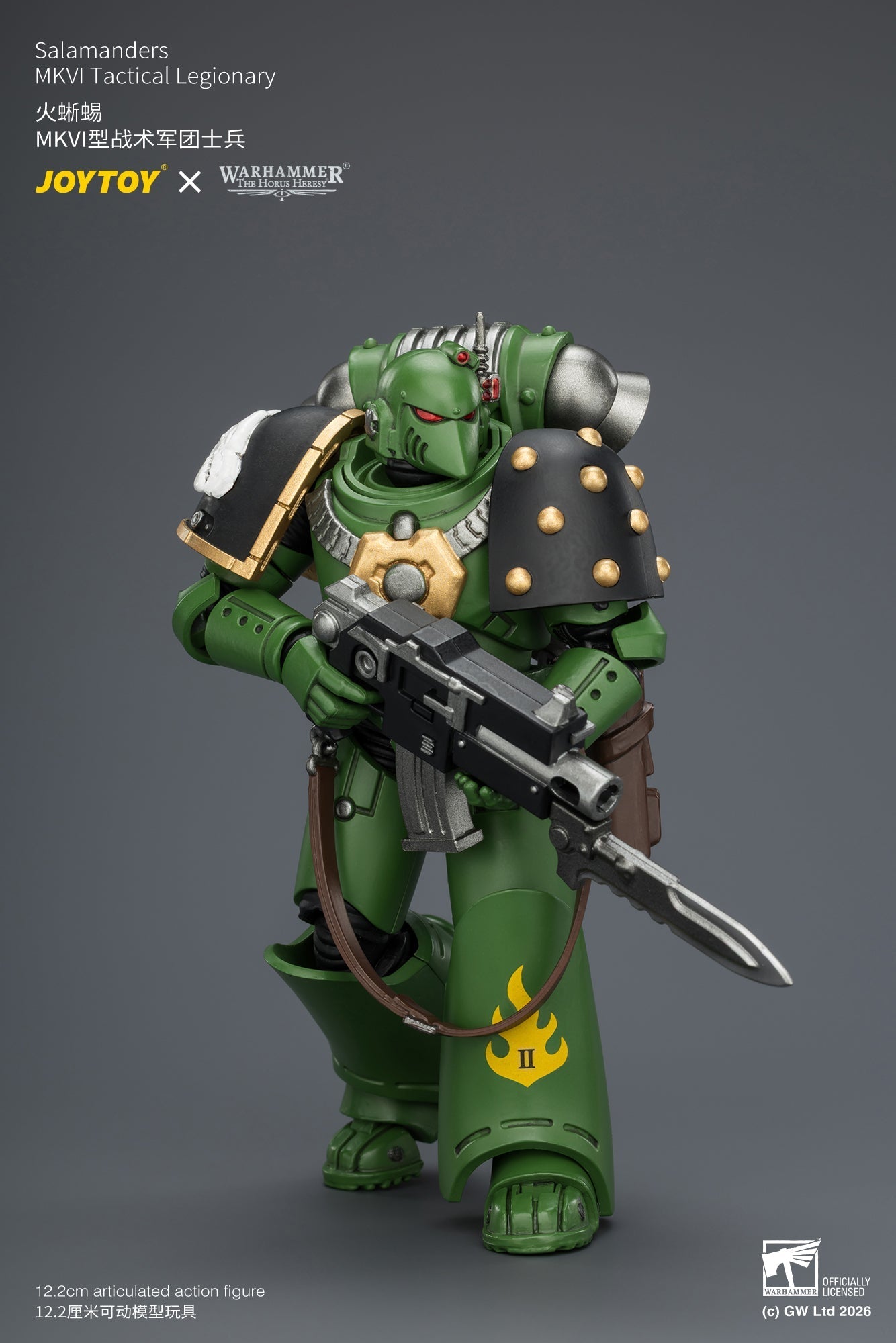 (15/7) Salamanders MK III Tactical Legionary & MKVI Tactical Legionary - "The Horus Heresy" Warhammer 40k 1/18 Action Figure By JOYTOY