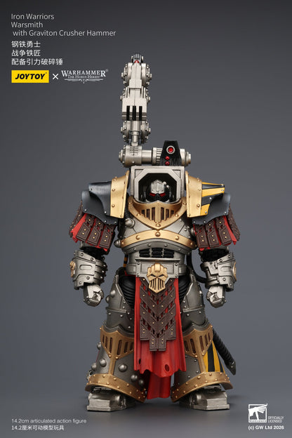 (10/5)Iron Warriors Legion Praevian with Bolt Pistol & Warsmithwith  Graviton Crusher Hammer- "The Horus Heresy” 1/18 Action Figure By JOYTOY