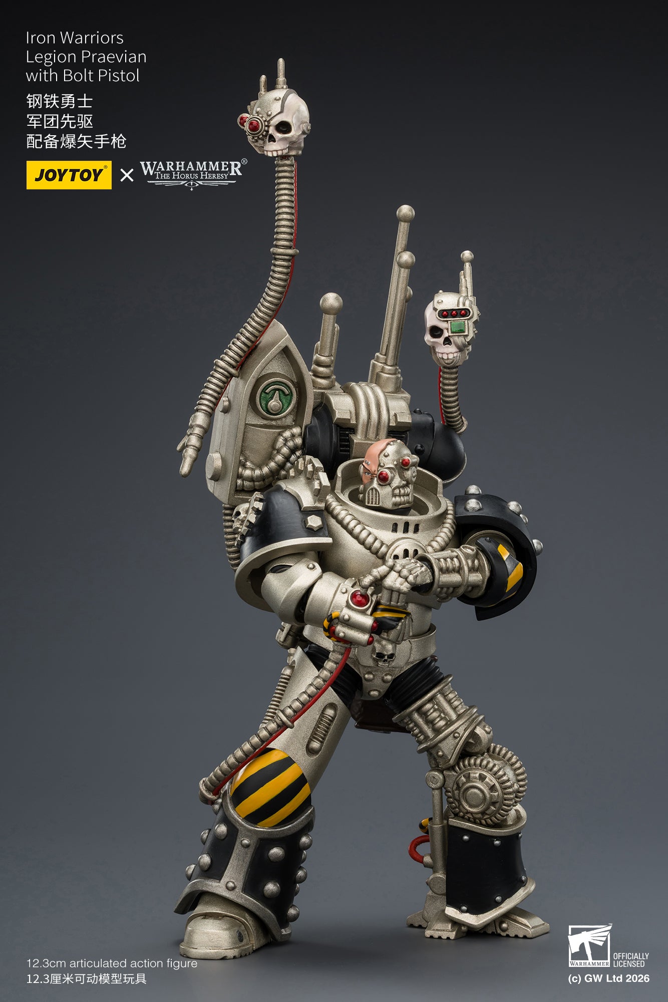 (10/5)Iron Warriors Legion Praevian with Bolt Pistol & Warsmithwith  Graviton Crusher Hammer- "The Horus Heresy” 1/18 Action Figure By JOYTOY
