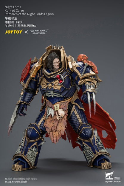 (25/8) Night Lords Konrad Curze Primarch of the Night Lords Legion - "The Horus Heresy" Warhammer 30k 1/18 Action Figure By JOYTOY