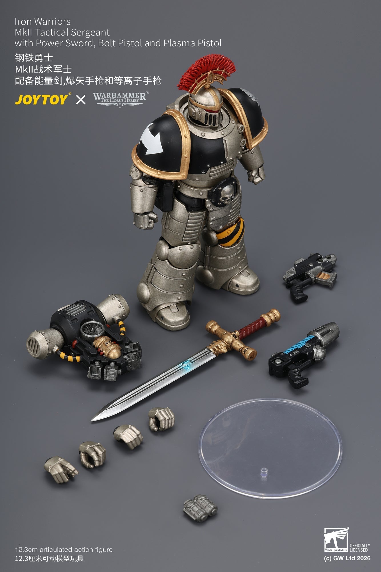 (20/6 CUTOFF) Iron Warriors Mkll Tactical Sergeant & Legionary - Primarch-Warhammer 40k 1/18 Action Figure By JOYTOY