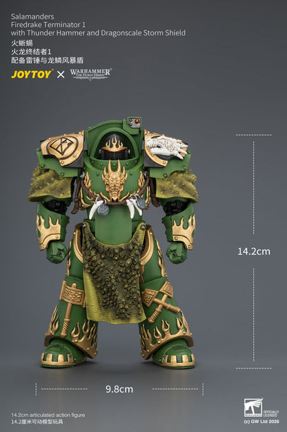 (15/7)Salamanders Firedrake Terminator 1 & Terminator 2 - "The Horus Heresy" Warhammer 40k 1/18 Action Figure By JOYTOY