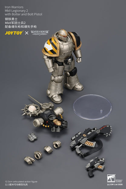 (20/6 CUTOFF) Iron Warriors Mkll Tactical Sergeant & Legionary - Primarch-Warhammer 40k 1/18 Action Figure By JOYTOY