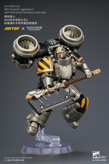 (20/6 CUTOFF)Iron Warriors MkII Assault Sergeant & Legionary - Primarch-Warhammer 40k 1/18 Action Figure By JOYTOY
