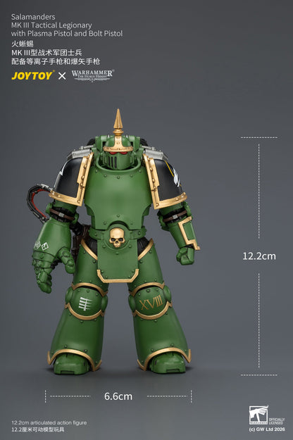 (15/7) Salamanders MK III Tactical Legionary & MKVI Tactical Legionary - "The Horus Heresy" Warhammer 40k 1/18 Action Figure By JOYTOY