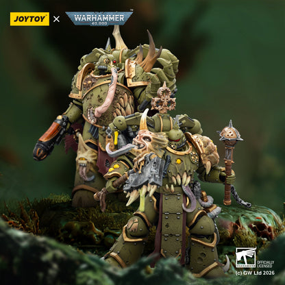 (5 MAR CUT OFF)Death Guard Plague Marine Champion / Death Guard Plague Marine - "Warhammer 40k" 1/18 Action Figure By JOYTOY