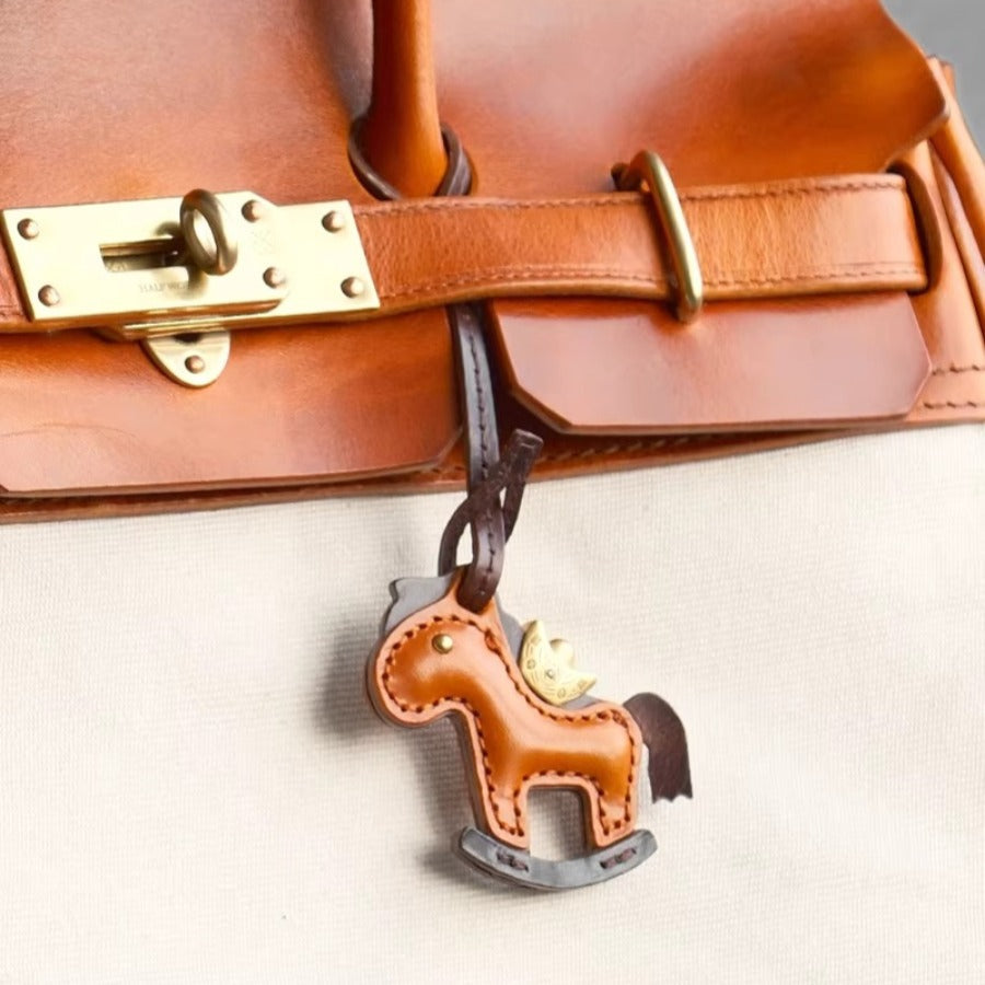 HALF WORK leather bag charm - [money right away]