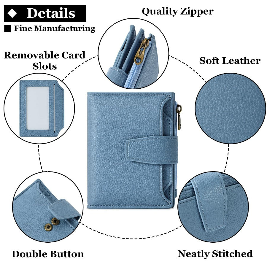PU leather lady zipper change purse