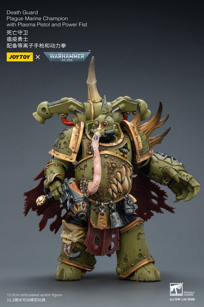 (5 MAR CUT OFF)Death Guard Plague Marine Champion / Death Guard Plague Marine - "Warhammer 40k" 1/18 Action Figure By JOYTOY