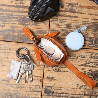 Leather Change Bag - Mouse Cartoon Key Bag