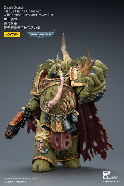(5 MAR CUT OFF)Death Guard Plague Marine Champion / Death Guard Plague Marine - "Warhammer 40k" 1/18 Action Figure By JOYTOY