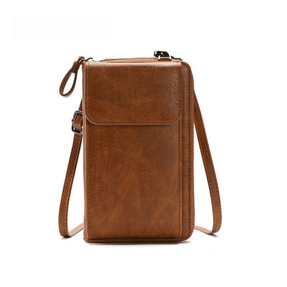 Women's Leather Bag - Multifunctional Mobile Phone Bag