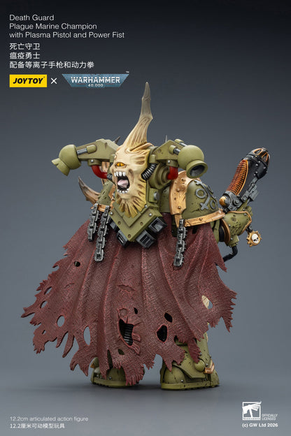 (5 MAR CUT OFF)Death Guard Plague Marine Champion / Death Guard Plague Marine - "Warhammer 40k" 1/18 Action Figure By JOYTOY