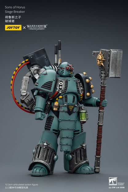 (5 MAR CUT OFF) Sons of Horus Tybalt Marr Captain of the 18th Company & Sons of Horus Siege Breaker- Warhammer "The Horus Heresy" Action Figure By JOYTOY