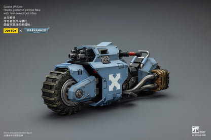 (15 MAR CUTOFF) Raider-pattern Combat Bike with twin-linked bolt rifles-Warhammer 40k 1/18 Action Figure By JOYTOY