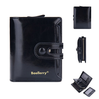 Ladies Leather Bag - Oil Wax Leather Wallet