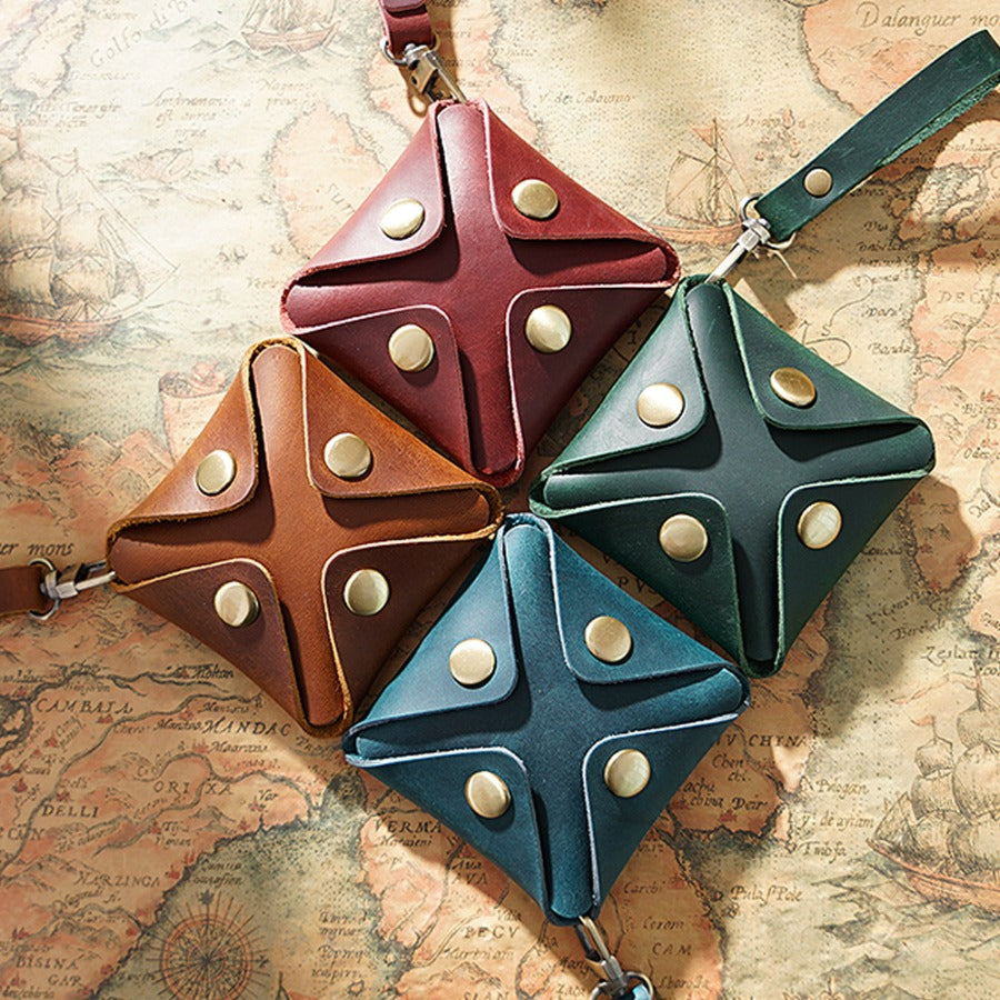 Crazy Horse Leather Small Change Bag - Pendant