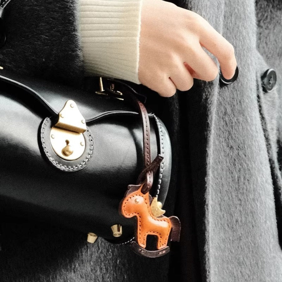 HALF WORK leather bag charm - [money right away]