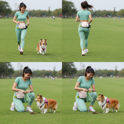 Dog Walking Bag (waist & crossbody) (Pink)