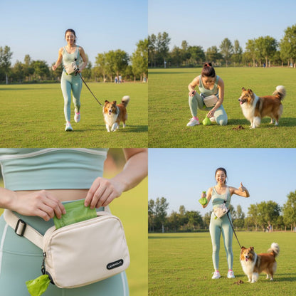 Dog Walking Bag (waist & crossbody) (Pink)
