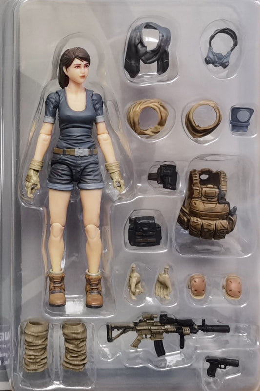(INSTOCK) General Female Action Figure  - ZOE-BLUE -  Planet Green Valley 1/18 Action Figure